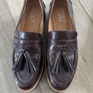 Franco Sarto women's patent maroon Loafers